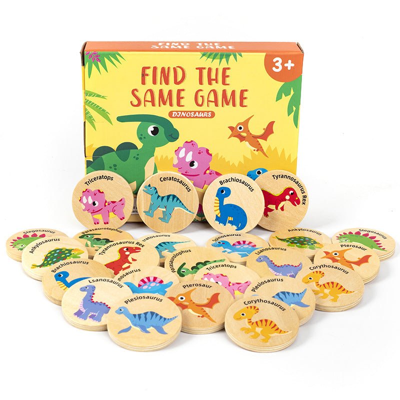 Christmas Toy Gift Dinosaur Find Same Game Children's Puzzle Dinosaur Cognitive Concentration Memory Ability Training Wooden Toy - KIWI UNIVERS