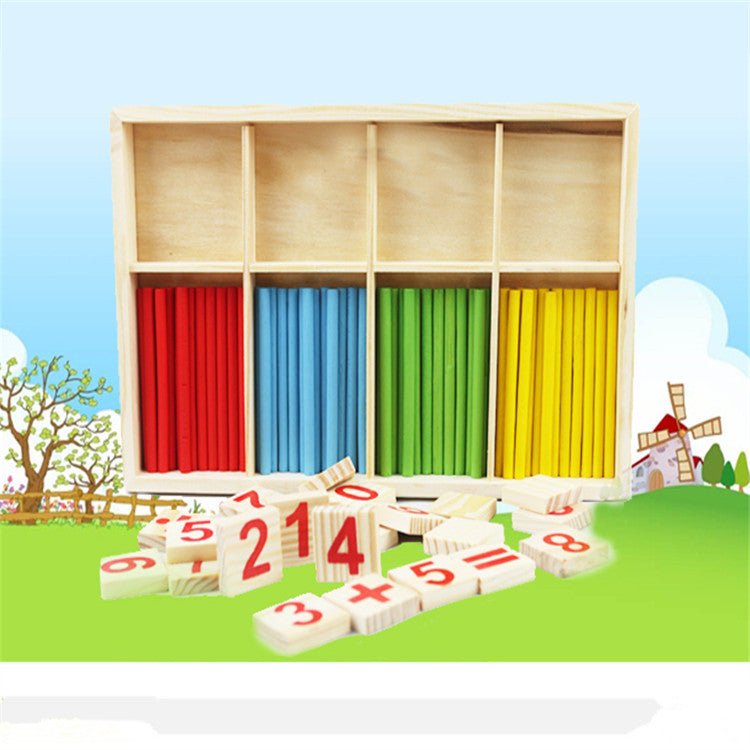 Children's Counting Stick Kindergarten Montessori Mathematics Teaching Tool Baby Early Education Digital Stick Toy - KIWI UNIVERS