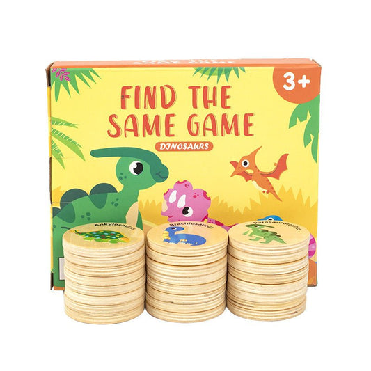 Christmas Toy Gift Dinosaur Find Same Game Children's Puzzle Dinosaur Cognitive Concentration Memory Ability Training Wooden Toy - KIWI UNIVERS