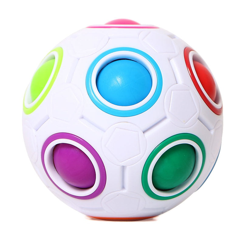 Adult Kid Ball Magic Cube Toy Plastic Creative Rainbow Football Puzzle Children Learning Educational Fidget Toys