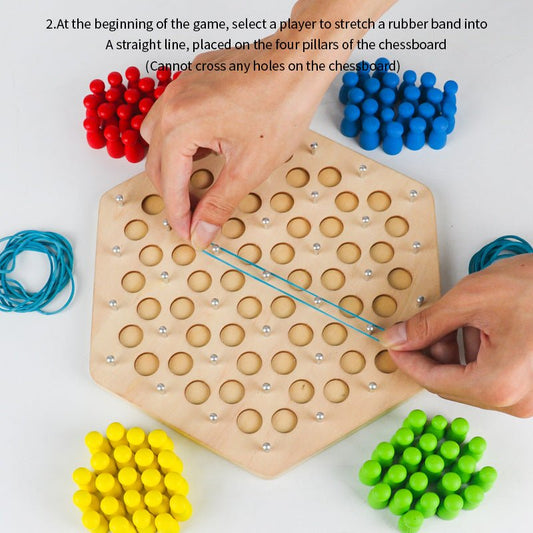 Christmas toys, gifts, geometric triangles, chain chess games, children's puzzle thinking, parent - child interaction, intellectual development, wooden toys - KIWI UNIVERS