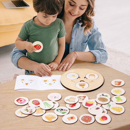 Children's wooden cognitive decomposition game puzzle puzzle puzzle early education life knowledge cognition Christmas toy gift - KIWI UNIVERS