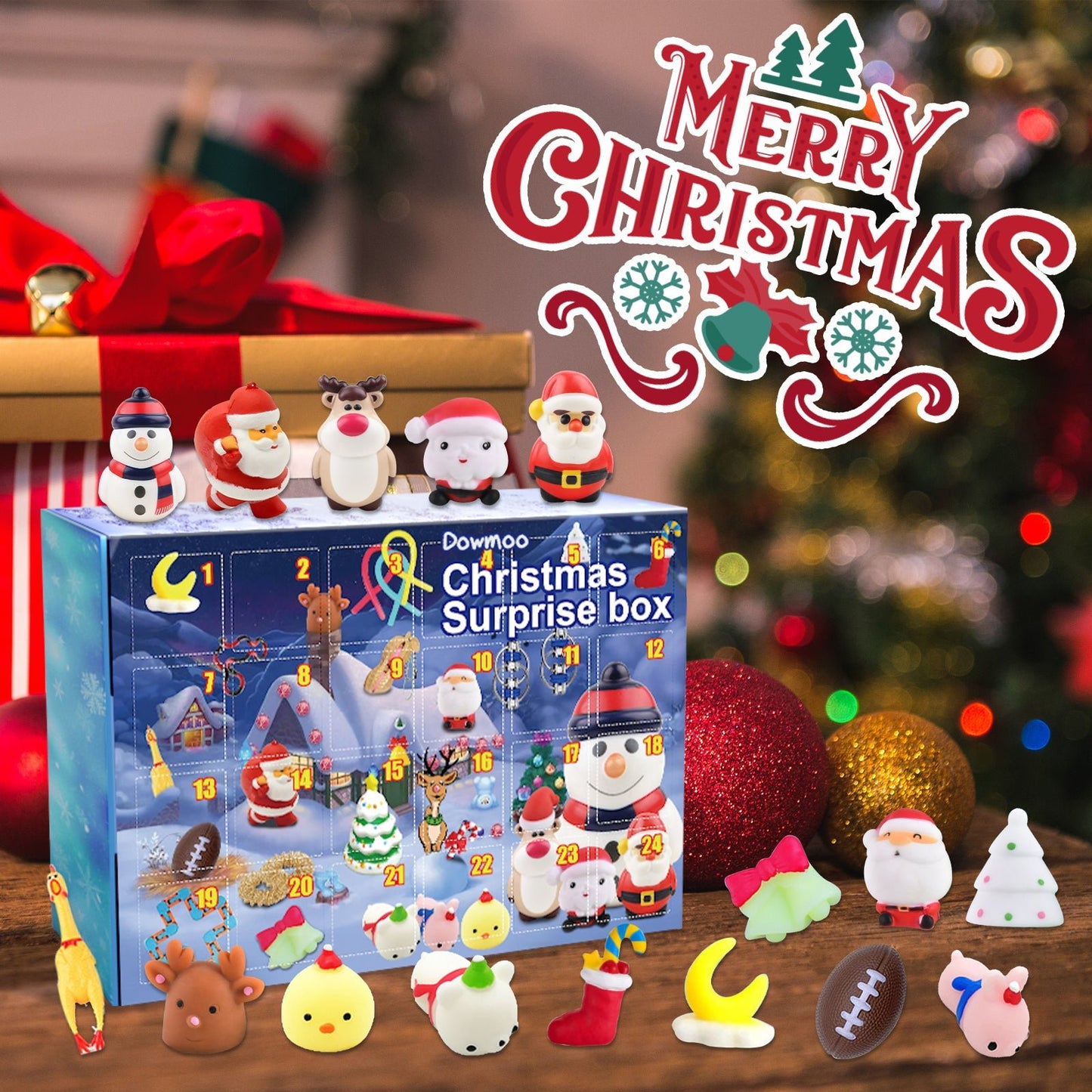 Christmas Surprise Blind Box, Christmas Relief Toys Celebration Atmosphere 24 Random Hidden Blind Box Gifts - KIWI UNIVERS
