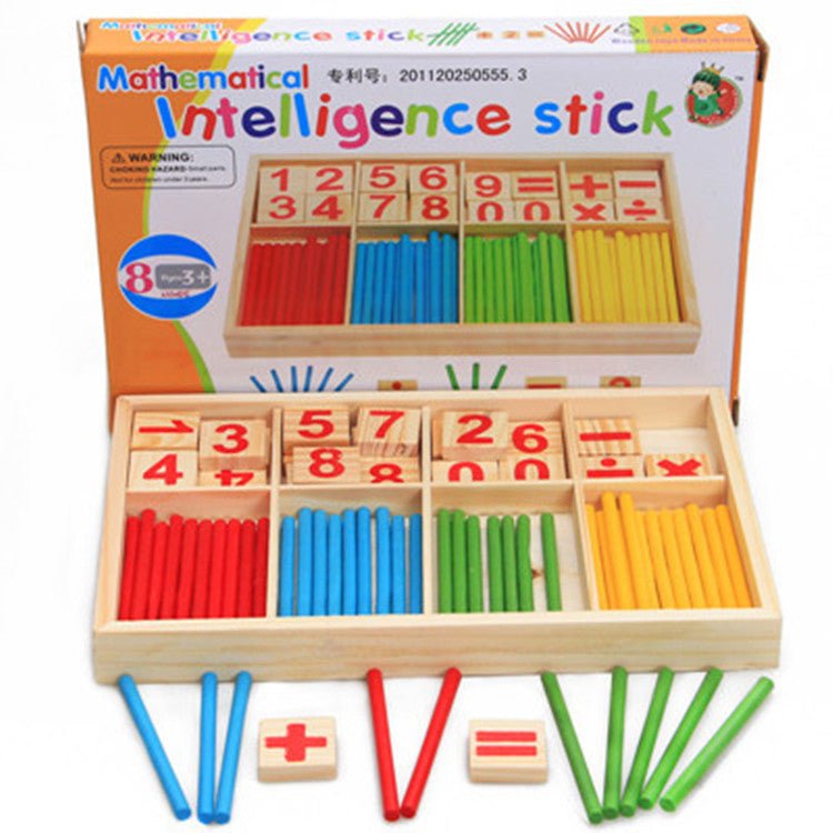 Children's Counting Stick Kindergarten Montessori Mathematics Teaching Tool Baby Early Education Digital Stick Toy - KIWI UNIVERS