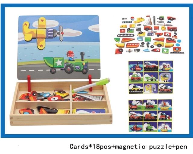 Magnetic Imagination Puzzle Toy Wooden Box - Preschool Education Toys - KIWI UNIVERS