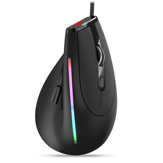 ZELOTES Master T50RGB Vertical Grip Ergonomic Programming Gaming Notebook Wired Mouse - KIWI UNIVERS