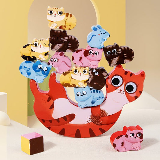 Children's Animal Music Desktop Interactive Game Building Blocks Stacking Balance Boat Early Education Puzzle Wooden Toy - KIWI UNIVERS