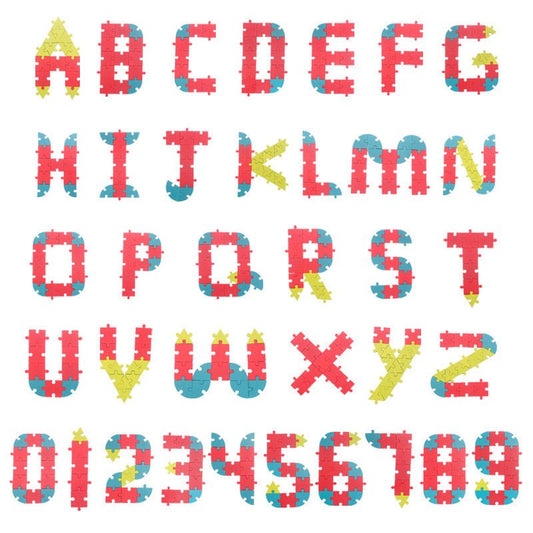 Buckle creative fun puzzle for children's early education puzzle, geometric shapes, numbers and letters, versatile puzzle board - KIWI UNIVERS