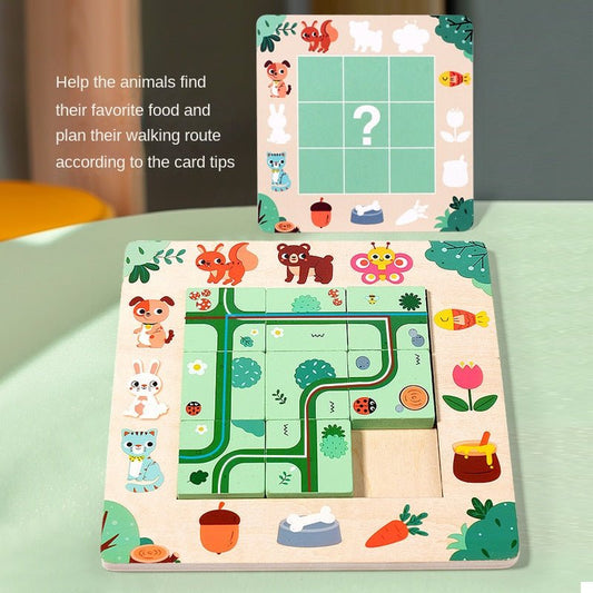 Find a route, children's board games, mazes, puzzles, puzzle solving skills, early childhood education, boys and girls' toys - KIWI UNIVERS