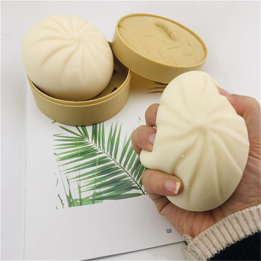 Stress Relief Toy Decompression Sensory Fidget Toy Unzip Toy Steamed Stuffed Bun Simulation Fidget Toy Set - KIWI UNIVERS