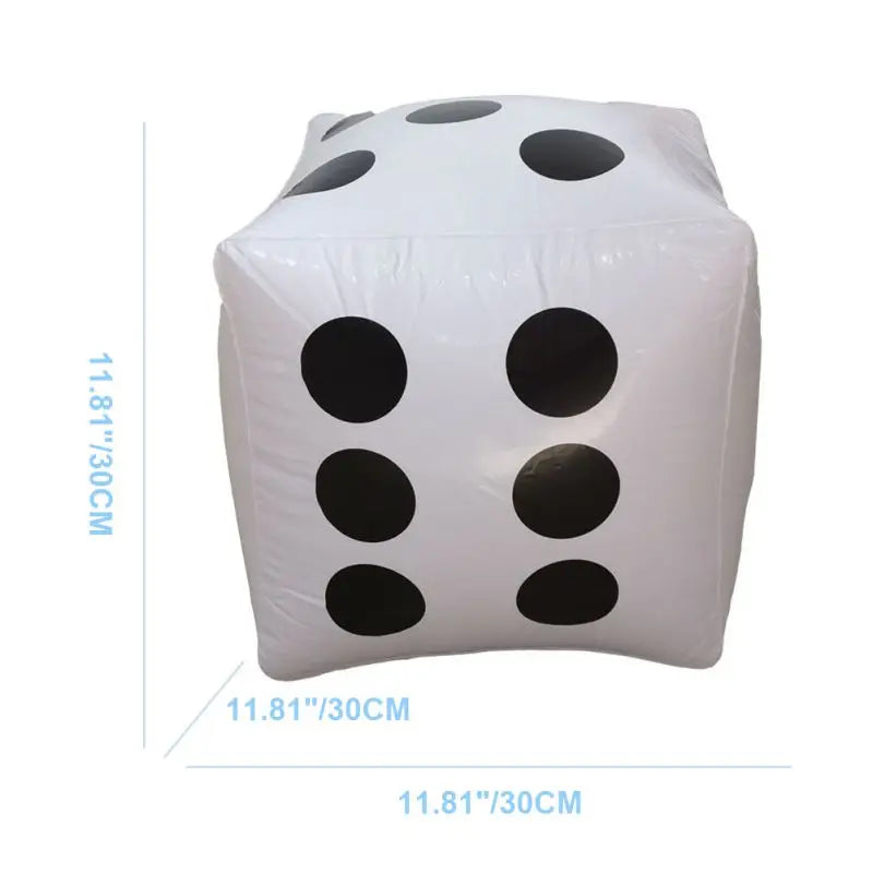 30cm Inflatable Children's Toy Dice Sieve Inflatable Big Dice Toy Blow-Up Cube Big Dice Toy Stage Prop Group Beach Game Tool