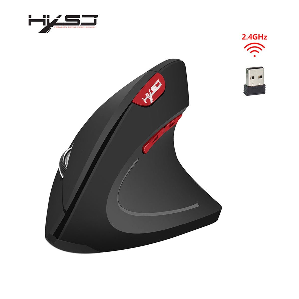 New Wireless Mouse 2.4G Vertical Health Mouse External Battery 6D Design Computer Office - KIWI UNIVERS