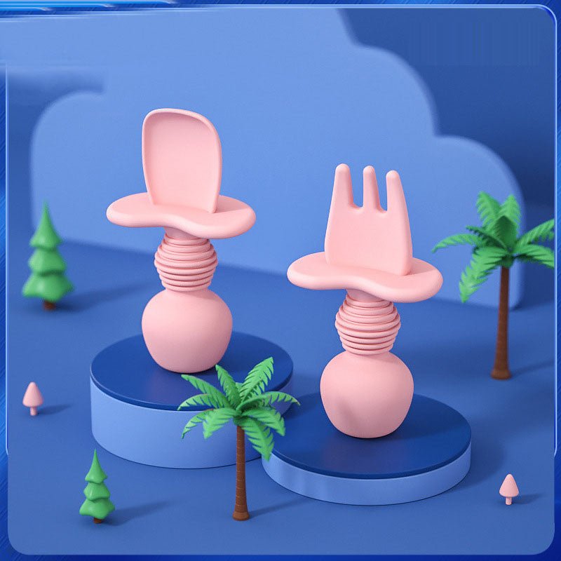 Baby silicone food fork and spoon - KIWI UNIVERS