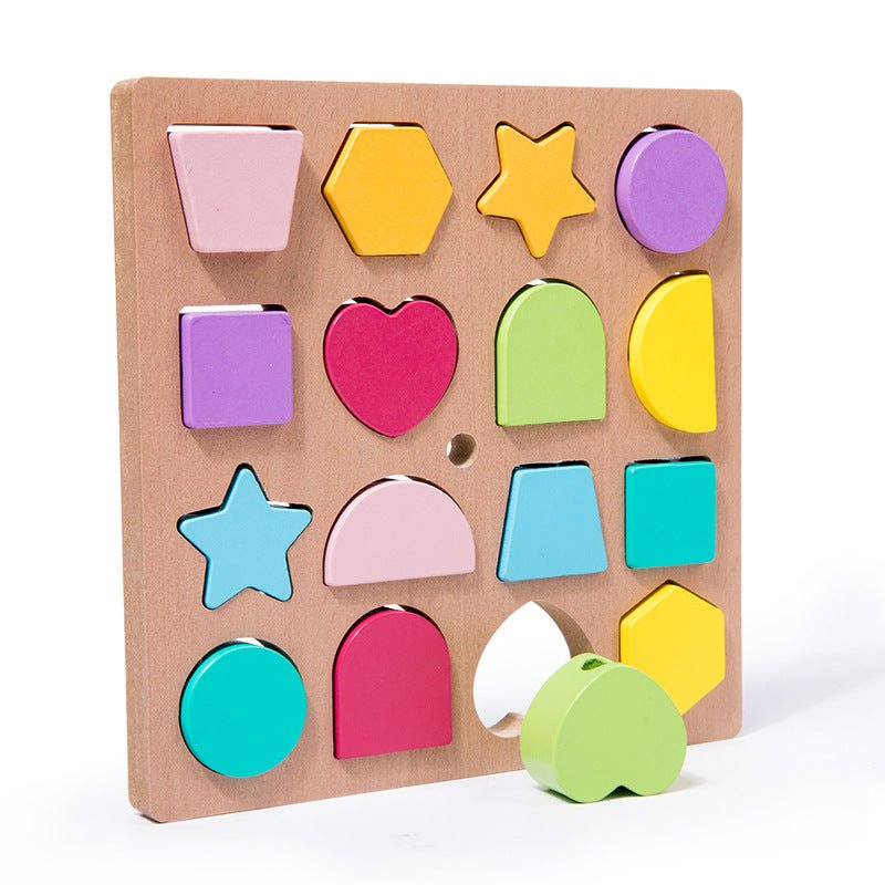 Puzzle en Bois Montessori : Apprentissage Couleurs et Formes - KIWI UNIVERS