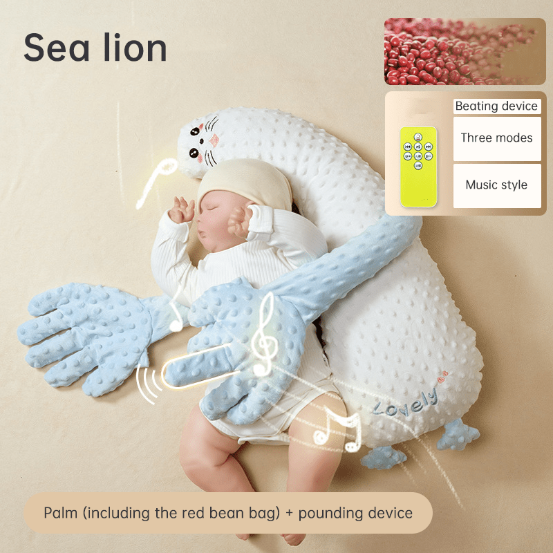 Babycare Soothing Sleep Aid: Anti - Moros Reflex Pillow and Patting Toy - KIWI UNIVERS