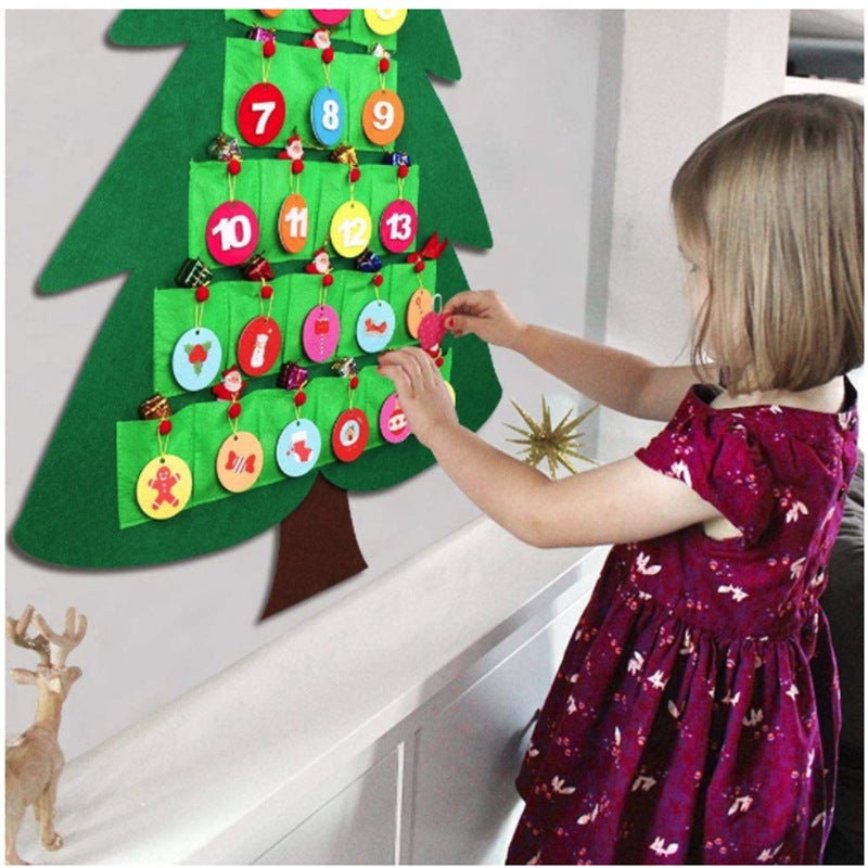 Felt Christmas Tree DIY Digital Three - Dimensional Christmas Decoration Printing Calendar Pendant Children's Toys - KIWI UNIVERS