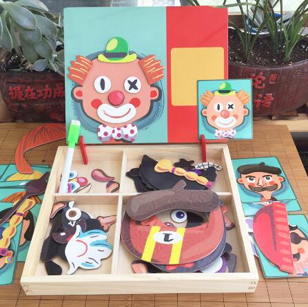 Magnetic Imagination Puzzle Toy Wooden Box - Preschool Education Toys - KIWI UNIVERS