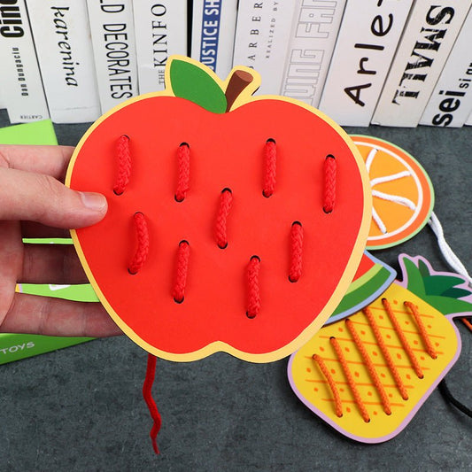 Cartoon Large Animal Fruit Threading Board Children's Early Education Exercise Baby's Fingers Flexible Concentration Educational Toys - KIWI UNIVERS
