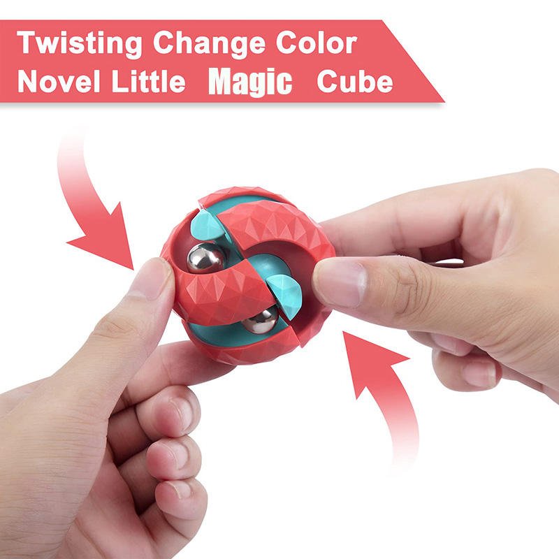 Diamond Pattern Ball Track Gyroscope Magic Cube Decompression Toys Decompression Fingertip Marbles Gyroscope Magic Cube - KIWI UNIVERS