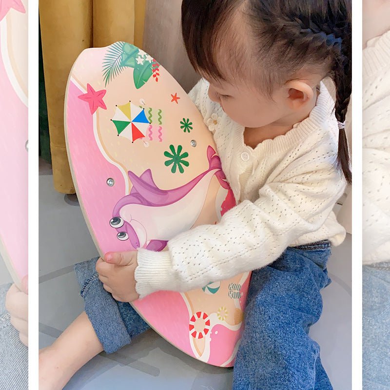 Wooden Early Education Children's Balance Board Training Balance Curved Board Bending Seesaw Puzzle Home Toy Seesaw - KIWI UNIVERS