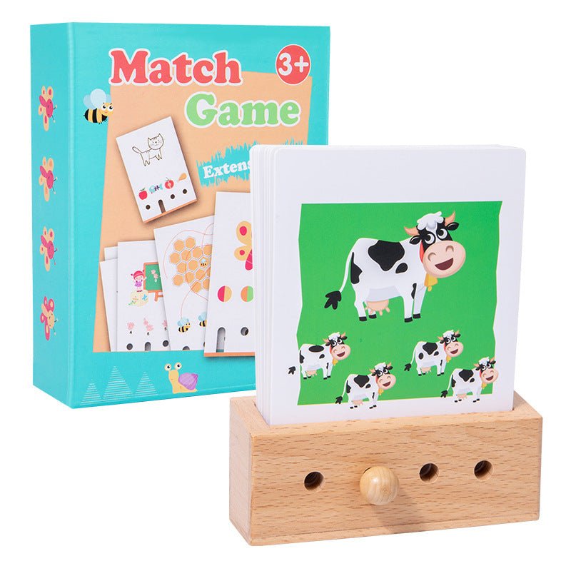 Fun Logic Thinking Puzzle Card Game Children's Early Education Puzzle Training Observation Pairing Wooden Christmas Toys Gift - KIWI UNIVERS