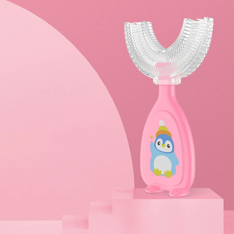 Manual Children's U - Shaped Toothbrush Silicone Toothbrush Baby Oral Cavity Cleaning Manual U - Shaped Teether - KIWI UNIVERS