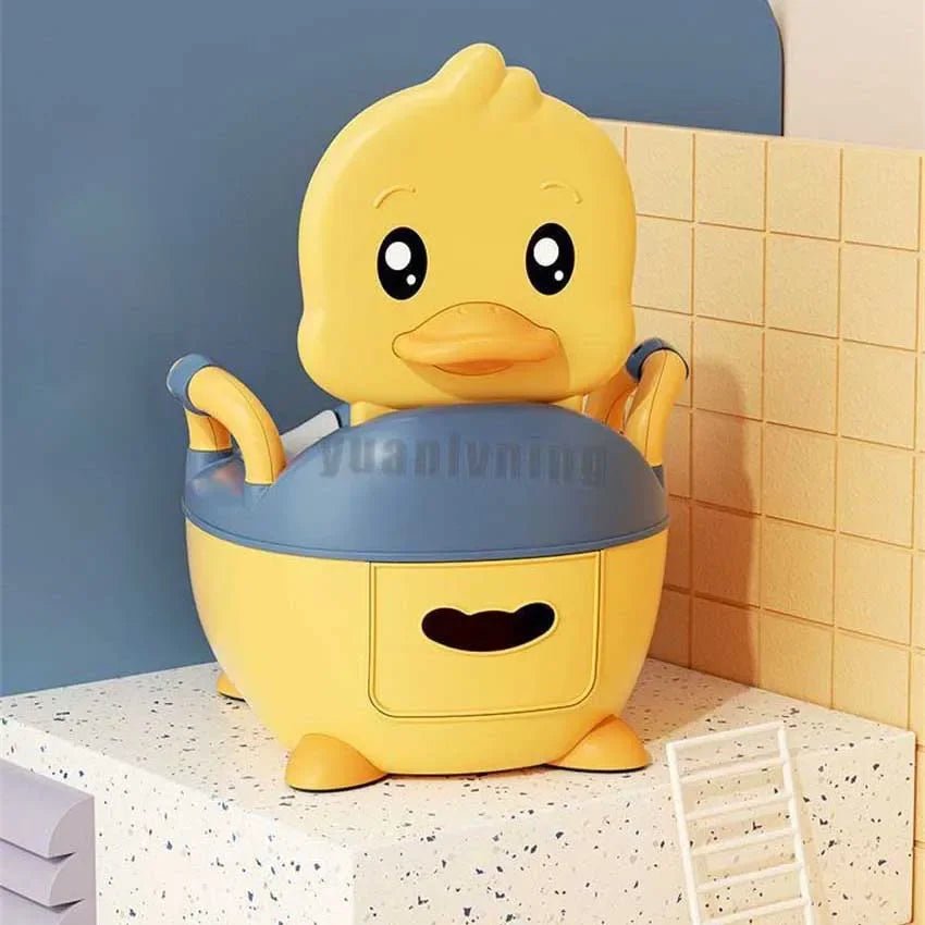 Children's Pot 1 - 6 Years Old Upgraded Cute Duck Baby Toilet Seat Baby Potty Portable Stool Boys & Girls Safe Trainer Seat WC - KIWI UNIVERS