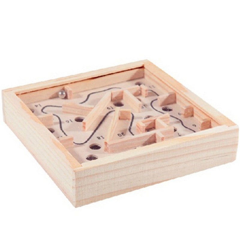 12*2.5cm Mini Wooden Labyrinth Board Game Ball In Maze Puzzle Handcrafted Toys Children Educational Toys Antistress - KIWI UNIVERS