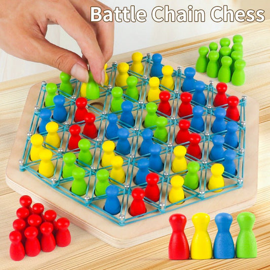 Christmas toys, gifts, geometric triangles, chain chess games, children's puzzle thinking, parent - child interaction, intellectual development, wooden toys - KIWI UNIVERS