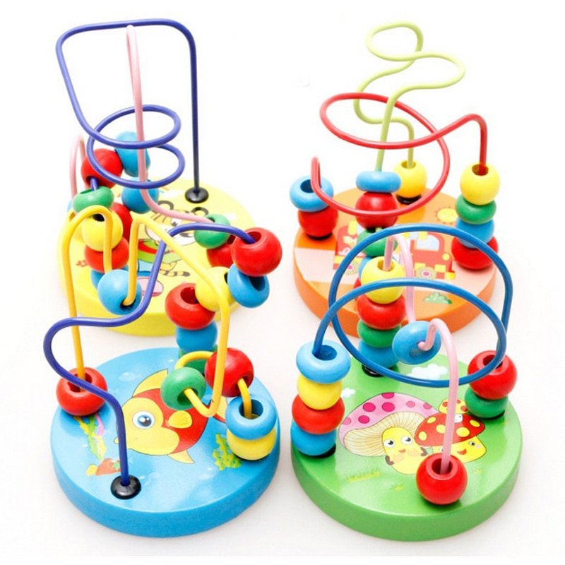 Baby Toddler Educational Lovely Animals Round beads Kids Toys For Newborns Children Cribs Stroller Mobile Montessori 9*11cm - KIWI UNIVERS