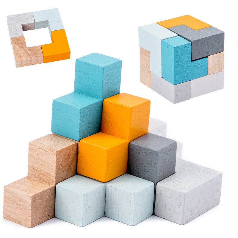 Children's Educational Travel Iron Box Rubik's Cube Puzzle Building Block Gyro Baby Early Education Cognitive Boy And Girl Toys - KIWI UNIVERS