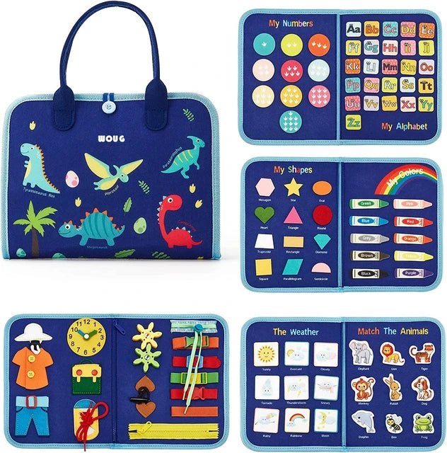 Felt learning board children's busy dressing board children's DIY early education toys felt busy board - KIWI UNIVERS