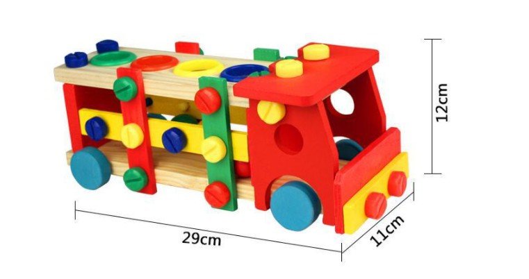 Wooden Assembling Chair Montessori Toys Baby Educational Wooden Toy Preschool Multifunctional Variety Nut Combination Chair Tool - KIWI UNIVERS