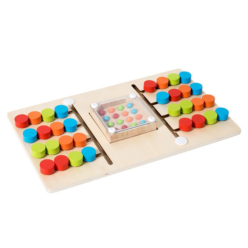 Children's four - color thinking maze walking ball fun tabletop game wooden early education puzzle toy - KIWI UNIVERS