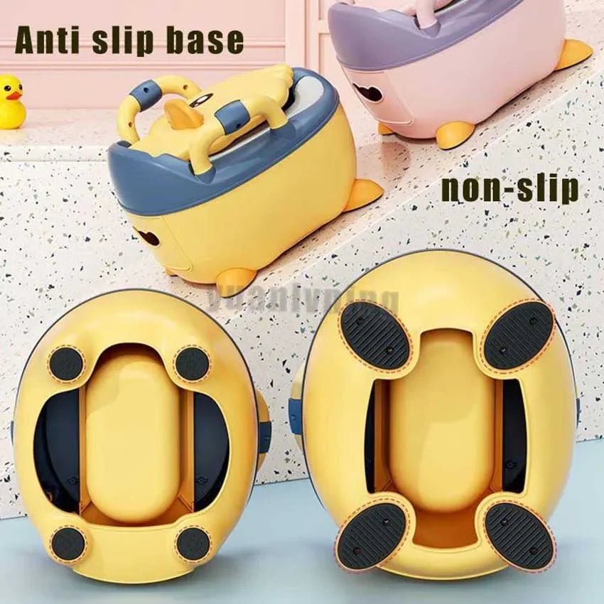 Children's Pot 1 - 6 Years Old Upgraded Cute Duck Baby Toilet Seat Baby Potty Portable Stool Boys & Girls Safe Trainer Seat WC - KIWI UNIVERS