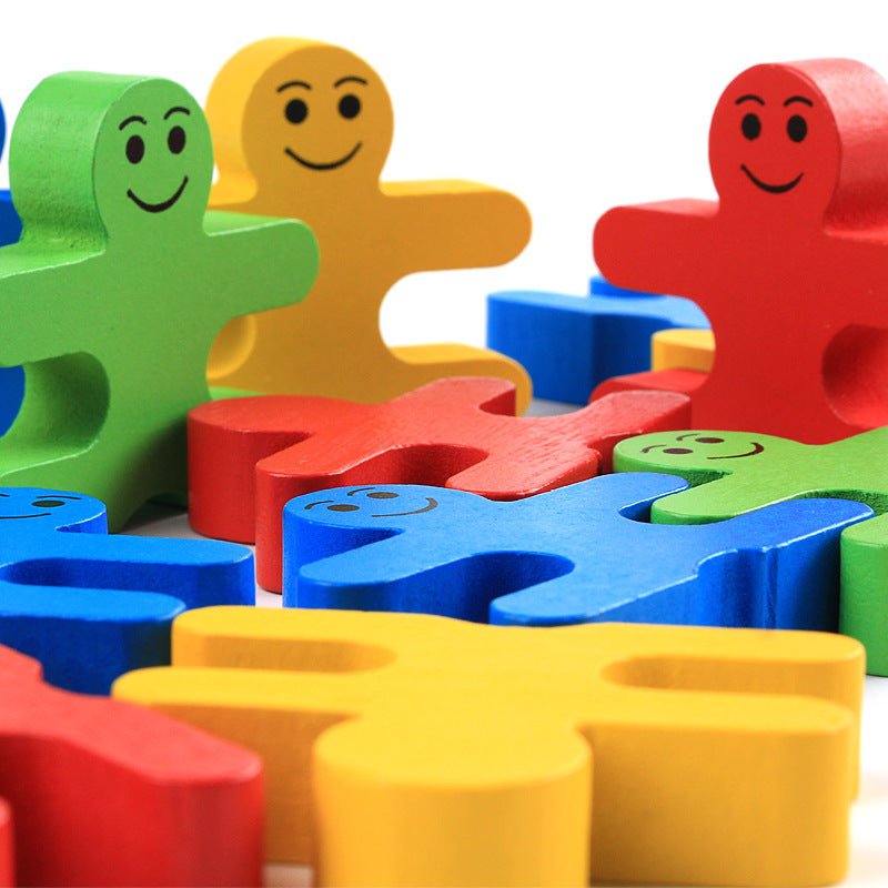 Jouets éducatifs en bois : blocs empilables - KIWI UNIVERS
