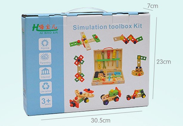 Wooden Assembling Chair Montessori Toys Baby Educational Wooden Toy Preschool Multifunctional Variety Nut Combination Chair Tool - KIWI UNIVERS
