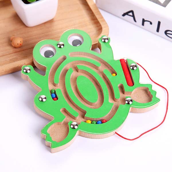 Montessori Toys Educational Wooden Toy for Children Early Learning Magnetic Maze Puzzle Labyrinth Brain Teaser Game educativo - KIWI UNIVERS
