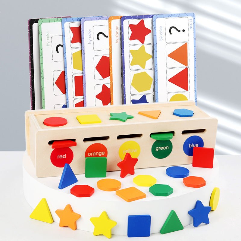 Children's classification, shape, color, cognitive matching, teaching aid box, storage box, exercise, hand eye coordination, toys - KIWI UNIVERS
