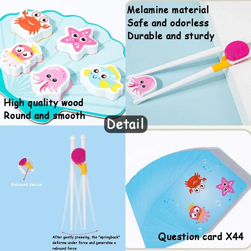 Montessori Todder Toys Simulation Feeding Game Spoon Chopstick Training Toys Kids Role Play Game Fine Motor Educational Toys - KIWI UNIVERS