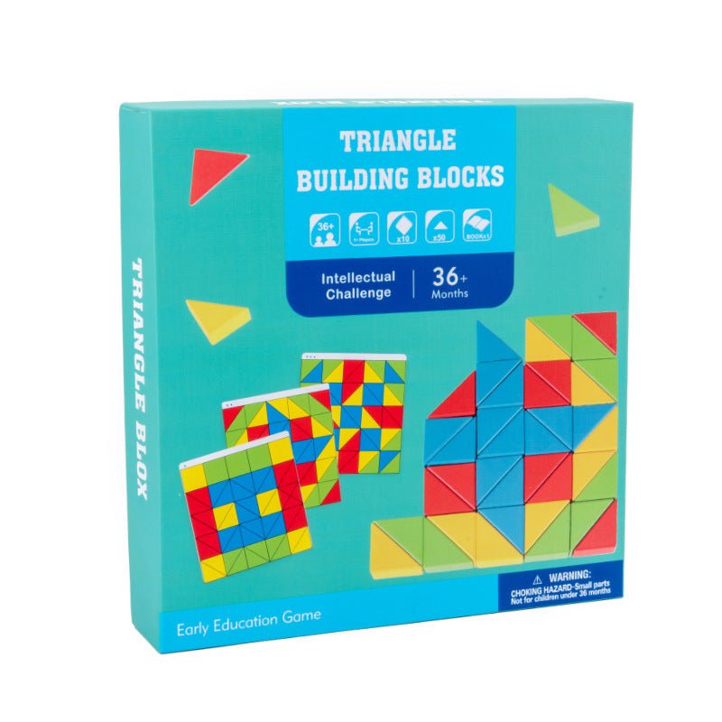 Children's puzzle, parent - child interaction, focus training, creative intelligence, triangle puzzle, building blocks, logical thinking toys - KIWI UNIVERS