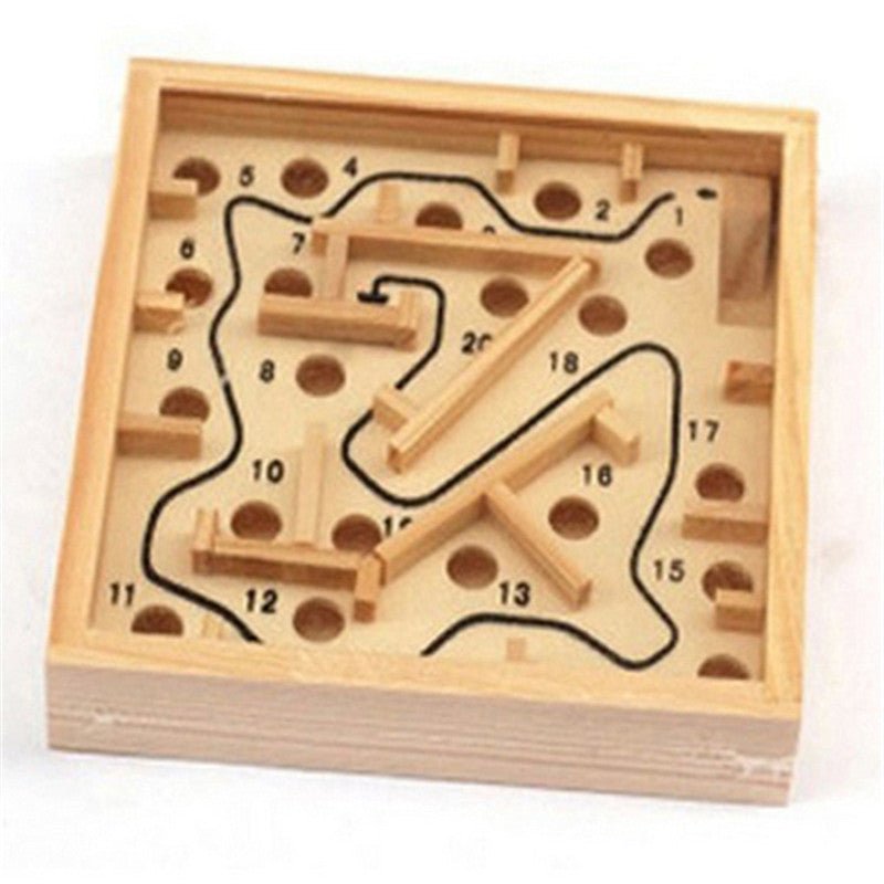 12*2.5cm Mini Wooden Labyrinth Board Game Ball In Maze Puzzle Handcrafted Toys Children Educational Toys Antistress - KIWI UNIVERS