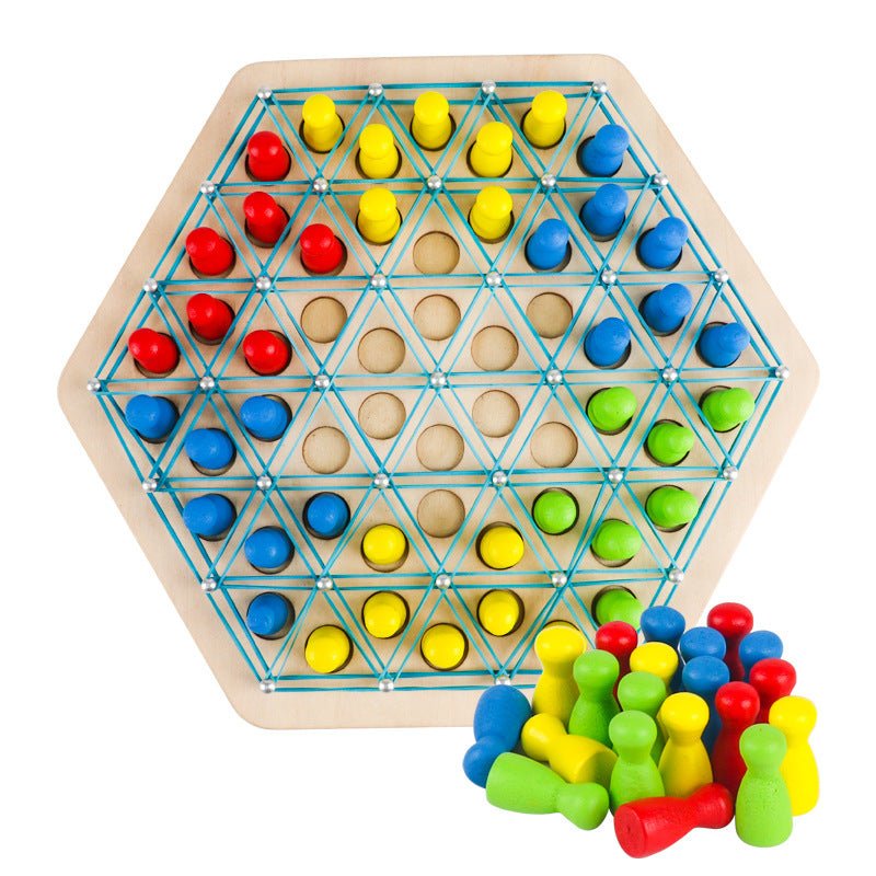 Christmas toys, gifts, geometric triangles, chain chess games, children's puzzle thinking, parent - child interaction, intellectual development, wooden toys - KIWI UNIVERS