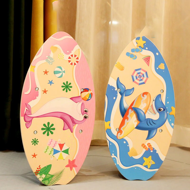 Wooden Early Education Children's Balance Board Training Balance Curved Board Bending Seesaw Puzzle Home Toy Seesaw - KIWI UNIVERS