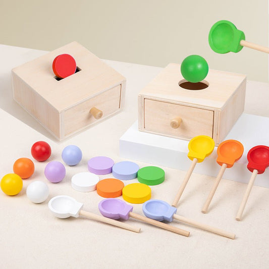 7 - color pitching coin drawer box color classification matching puzzle toy - KIWI UNIVERS