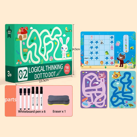 Pen Control Training Word Practice Post Concentration Training Drawing Tracing Logic Thinking Puzzle Early Education - KIWI UNIVERS