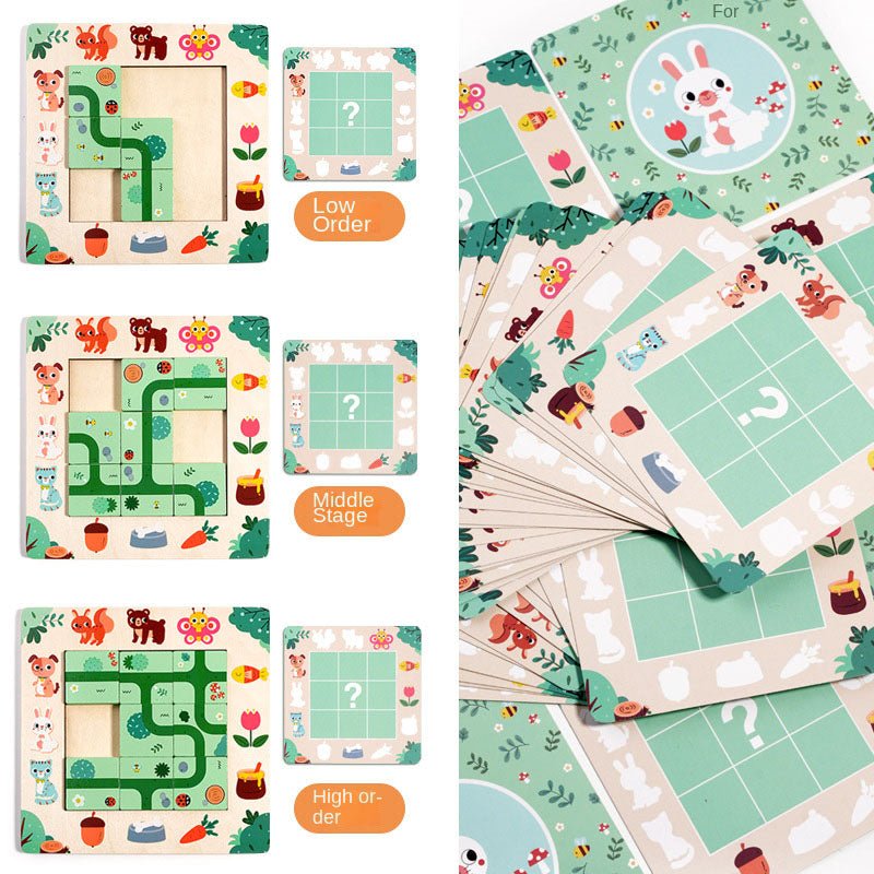 Find a route, children's board games, mazes, puzzles, puzzle solving skills, early childhood education, boys and girls' toys - KIWI UNIVERS