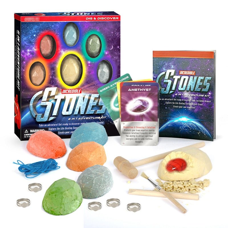DIY Mining Crystal Treasure Gems Archaeology Kids Cultivate Interest Exploration Excavation Toys - KIWI UNIVERS