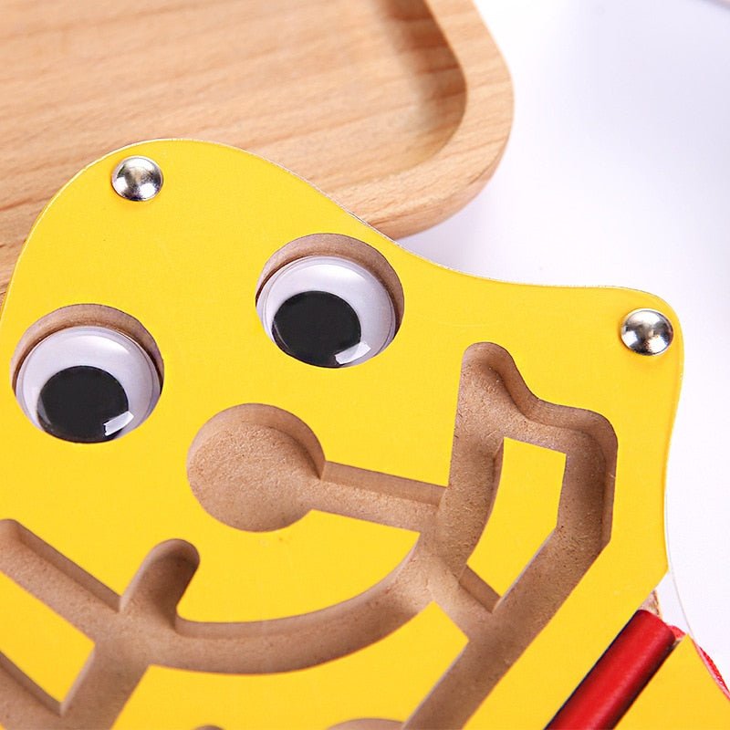 Montessori Toys Educational Wooden Toy for Children Early Learning Magnetic Maze Puzzle Labyrinth Brain Teaser Game educativo - KIWI UNIVERS