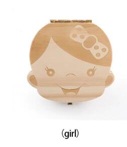 Wooden baby milk teeth box - KIWI UNIVERS
